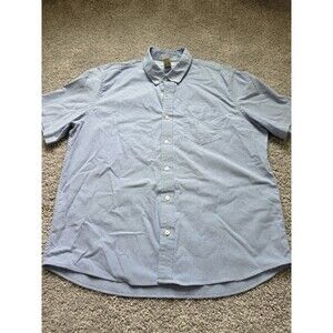 L.L.Bean Sunwashed Canvas Shirt Mens L Blue Button Up Traditional Fit Casual